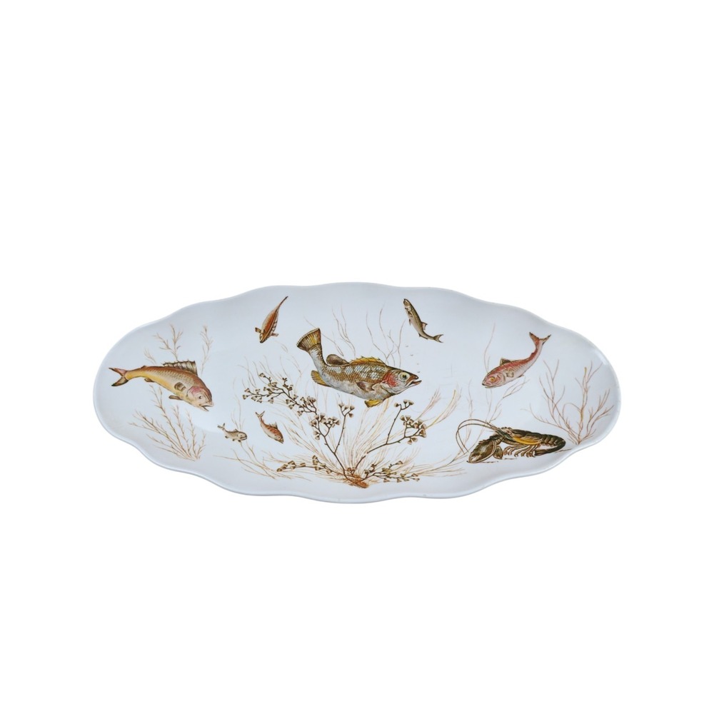 Montage of the Sea - Waverly Products Vintage Melamine Serving Platter